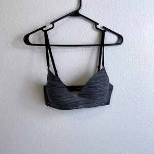 Victorias Secret Bra 34C Black Gray No-Wire‎ Sans Armature Padded Spacedye Print